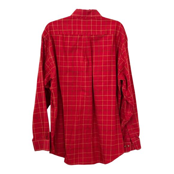 Men's Brooks Brothers The Original Polo Shirt Plaid Casual Button Up Red - Large - Picture 2 of 5